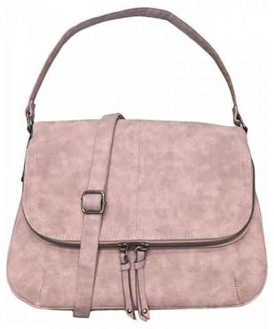 Women's Addison Crossbody Medium Purse with Zipper Flap, with adjustable strap, Saddle Bag for Women Mauve Suede $15.07 Shoul...