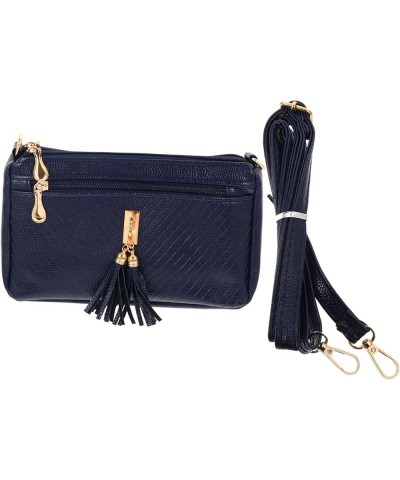 Tassel Small Square Bag Women Purses Crossbody Sling Bags for Women Crossbody Womens Purses Crossbody Blue $10.97 Crossbody Bags