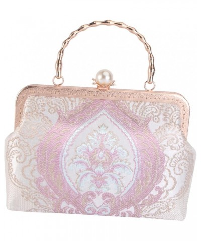 2pcs embossed bag Handmade Brocade Evening Purse womens tote purse Brocade Evening Handbag ladies Purple $19.55 Totes