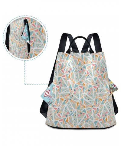 Geometric Background Women Backpack Purse Anti-theft Casual Shoulder Bag Fashion Ladies Bags $22.67 Backpacks