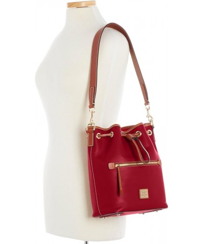 Handbag, Pebble Grain Drawstring Wine $60.14 Handbags