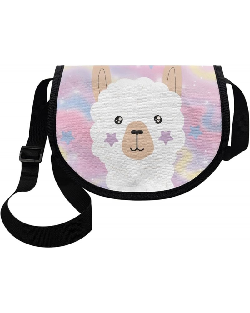 Mini Crossbody Bag with Adjustable Shoulder Strap for Girls Boys Alpaca Galaxy $14.30 Shoulder Bags