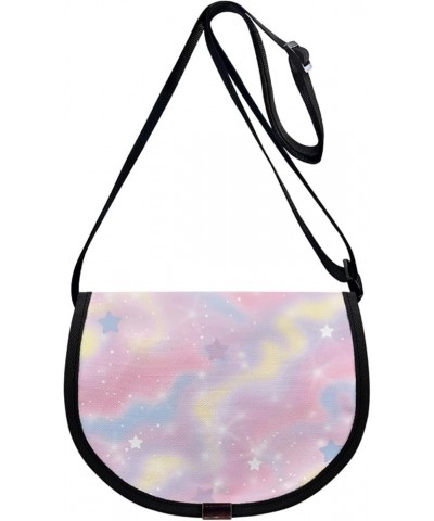 Mini Crossbody Bag with Adjustable Shoulder Strap for Girls Boys Alpaca Galaxy $14.30 Shoulder Bags