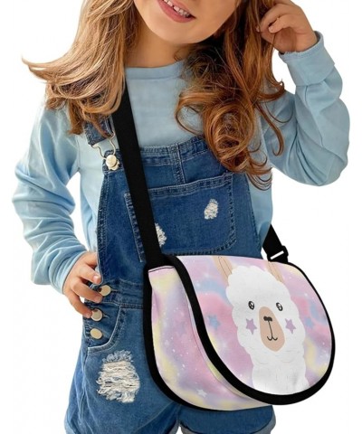 Mini Crossbody Bag with Adjustable Shoulder Strap for Girls Boys Alpaca Galaxy $14.30 Shoulder Bags