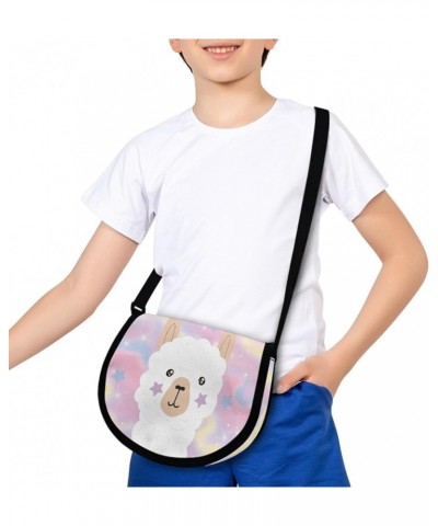 Mini Crossbody Bag with Adjustable Shoulder Strap for Girls Boys Alpaca Galaxy $14.30 Shoulder Bags