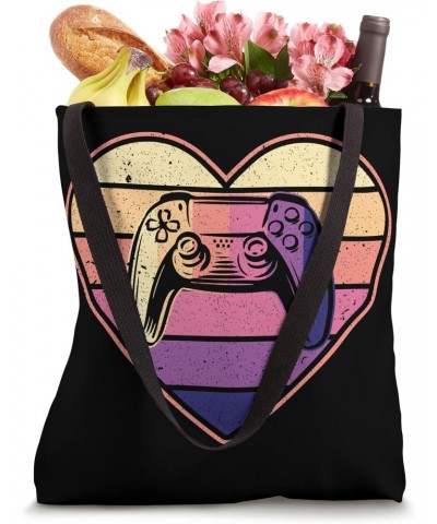 Funny Gaming Controller Heart Vintage Gamer Video Games Tote Bag $15.36 Totes