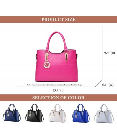 Women's Fashion Top Handle Satchel Bag PU Leather Messenger Shoulder Bag Casual Crossbody Classic Purse and Handbag Black $31...