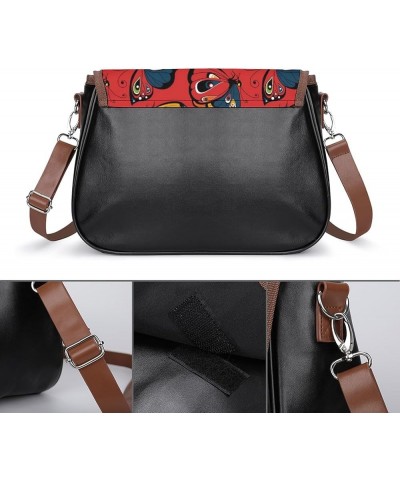 Women's Leather Small Flap Crossbody Purse Shoulder Bag Handbag Sling Bag for Women Pattern (882) $22.95 Shoulder Bags