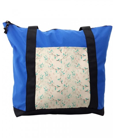 Flower Shoulder Bag, Soft Spring Branches Swirls, Durable with Zipper $19.94 Shoulder Bags