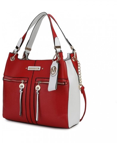 MKF Crossbody Tote Bag for Women – PU Leather Shoulder Handbag Purse – Lady Fashion Top Handle Satchel Pocketbook Red $34.00 ...