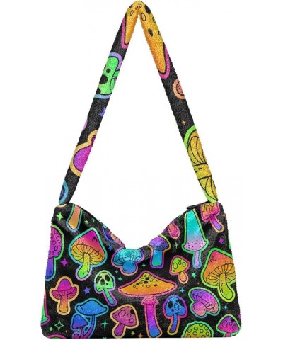 Rainbow Mushroom Stars Womens Handbags Shoulder Bag, Hand Bag for Ladies, Womens Outdoor Bag Rainbow Mushroom Stars $11.74 Sh...