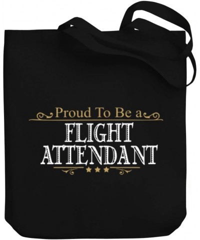 PROUD TO BE a Flight Attendant Canvas Tote Bag 10.5" x 16" x 4 $20.79 Totes