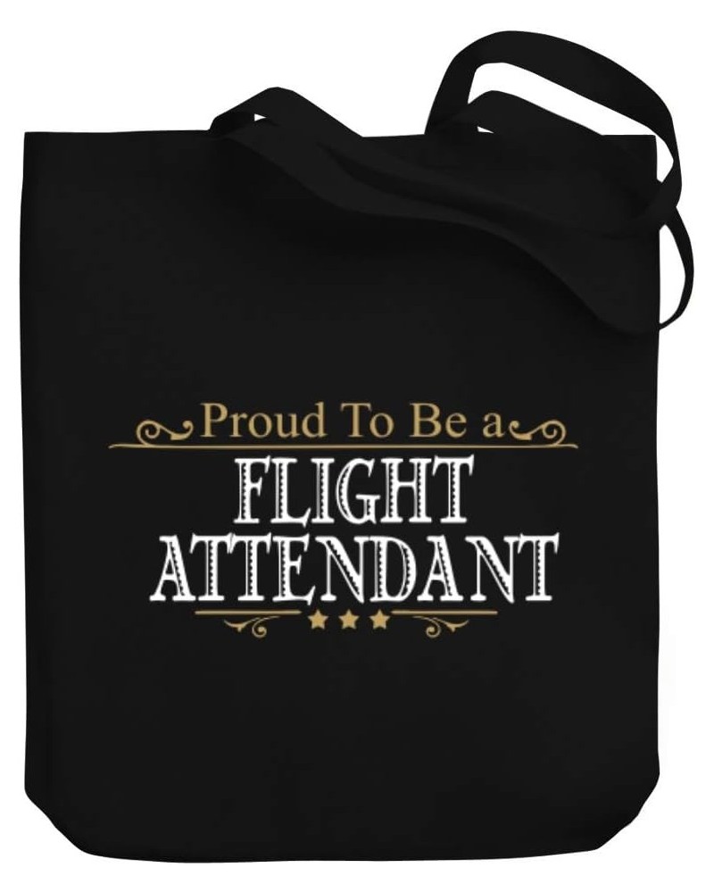 PROUD TO BE a Flight Attendant Canvas Tote Bag 10.5" x 16" x 4 $20.79 Totes