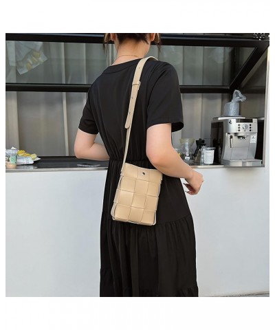 Woven Small Purse for Women Woven Crossbody Phone Bags Phone Purses Shoulder Purse Mini Shoulder Bag Khaki $13.60 Crossbody Bags