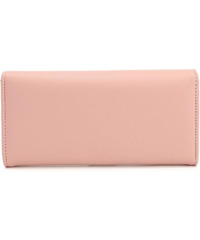 Women Long Purses Adjustable Button Coin Pouch Multifunction Card Holder PU Wallet with Zipper Pocket,Grey-M Medium Pink $19....