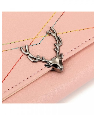 Women Long Purses Adjustable Button Coin Pouch Multifunction Card Holder PU Wallet with Zipper Pocket,Grey-M Medium Pink $19....