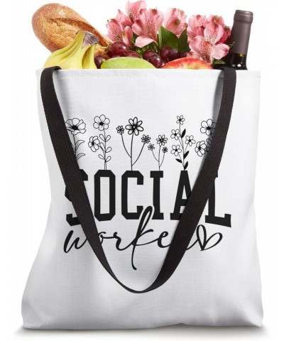 Funny Social Worker Appreciation Month love Social Work Tote Bag $12.95 Totes