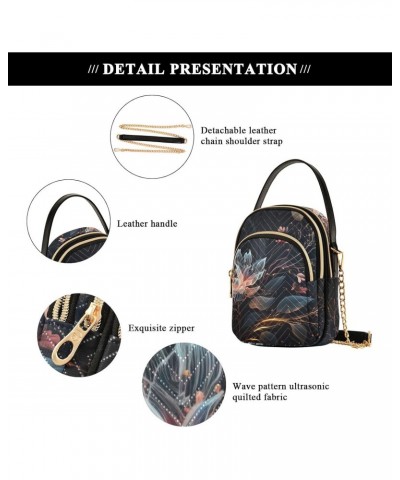 Glowing Flowers Crossbody Sling Bags for Women, Compact Fashion Handbag with Chain Strap Top handle for Evening Party Dating ...