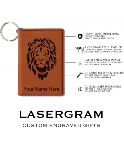 ID Holder Wallet, Paw Print, Personalized Engraving Included (Rustic) Dark Brown $12.88 Wallets