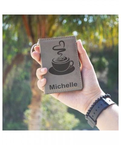 ID Holder Wallet, Paw Print, Personalized Engraving Included (Rustic) Dark Brown $12.88 Wallets