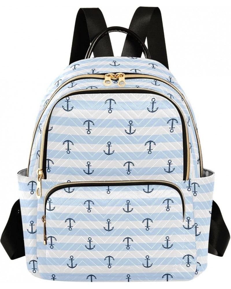 Anchor Backpack Purse for Women Small Mini Women's Fashion Backpack with Zipper Weekend Bag,M Medium $18.19 Backpacks