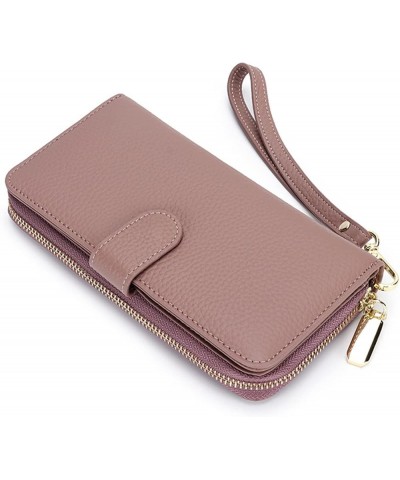 Ladies Wristlet Purse Women Leather Long Simple Money Clip Bag Clutch Bag (Color : Green, Size : 19x9.5x3cm) 19x9.5x3cm Pink ...