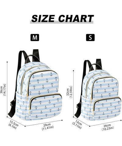 Anchor Backpack Purse for Women Small Mini Women's Fashion Backpack with Zipper Weekend Bag,M Medium $18.19 Backpacks