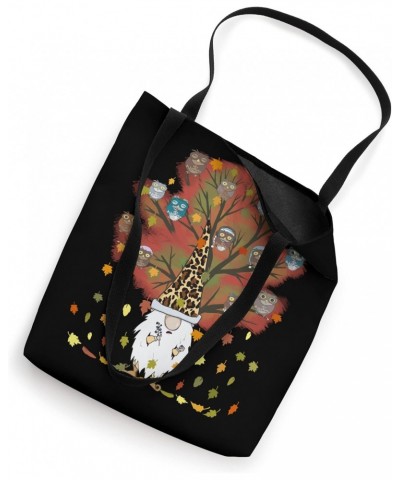 Gnome Leopard Owls & Coffee Lover Autumn Leaves Thanksgiving Tote Bag $9.22 Totes