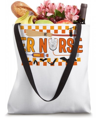 Halloween ER Nurse Emergency Nurse Healthcare Nursing Hallow Tote Bag $13.49 Totes