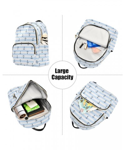 Anchor Backpack Purse for Women Small Mini Women's Fashion Backpack with Zipper Weekend Bag,M Medium $18.19 Backpacks