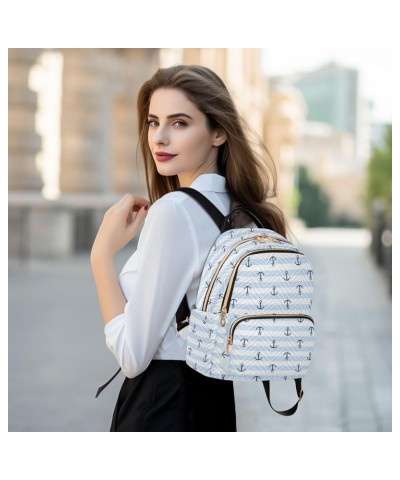 Anchor Backpack Purse for Women Small Mini Women's Fashion Backpack with Zipper Weekend Bag,M Medium $18.19 Backpacks