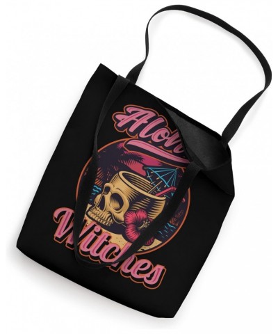 Aloha Witches Shirt Funny Halloween Hawaii Hawaiian Skull Tote Bag $16.51 Totes