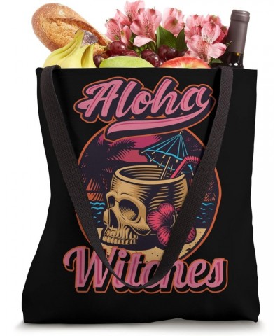 Aloha Witches Shirt Funny Halloween Hawaii Hawaiian Skull Tote Bag $16.51 Totes