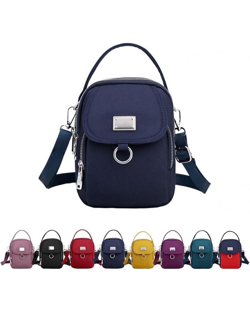 Waterproof Women Crossbody Bag Elegant Oxford Messenger Bags Simple for Work, Multi-pocket Storage Shoulder Handbag Blue $12....