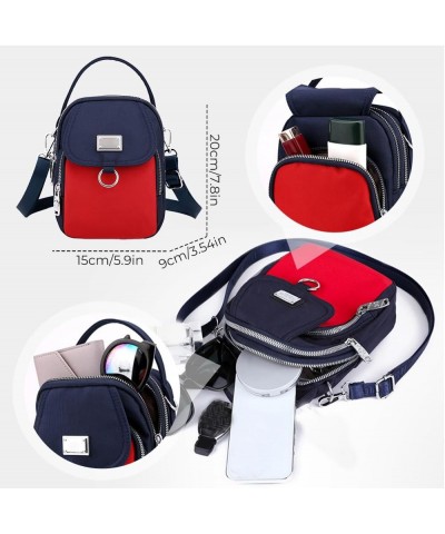 Waterproof Women Crossbody Bag Elegant Oxford Messenger Bags Simple for Work, Multi-pocket Storage Shoulder Handbag Blue $12....