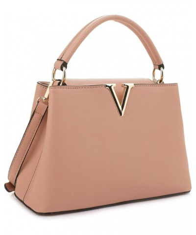 Women's Small Satchel Bag Classic Top Handle Purses Fashion Crossbody Handbags with Shoulder Strap Nude $27.11 Satchels