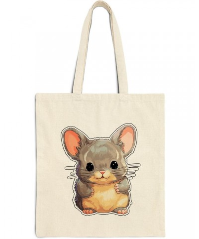 Chinchilla Cotton Tote Bag for Women Men Casual Tote Bag Cloth Canvas Shopping Bags with Handles Cute Bags Everyday Use 15" x...