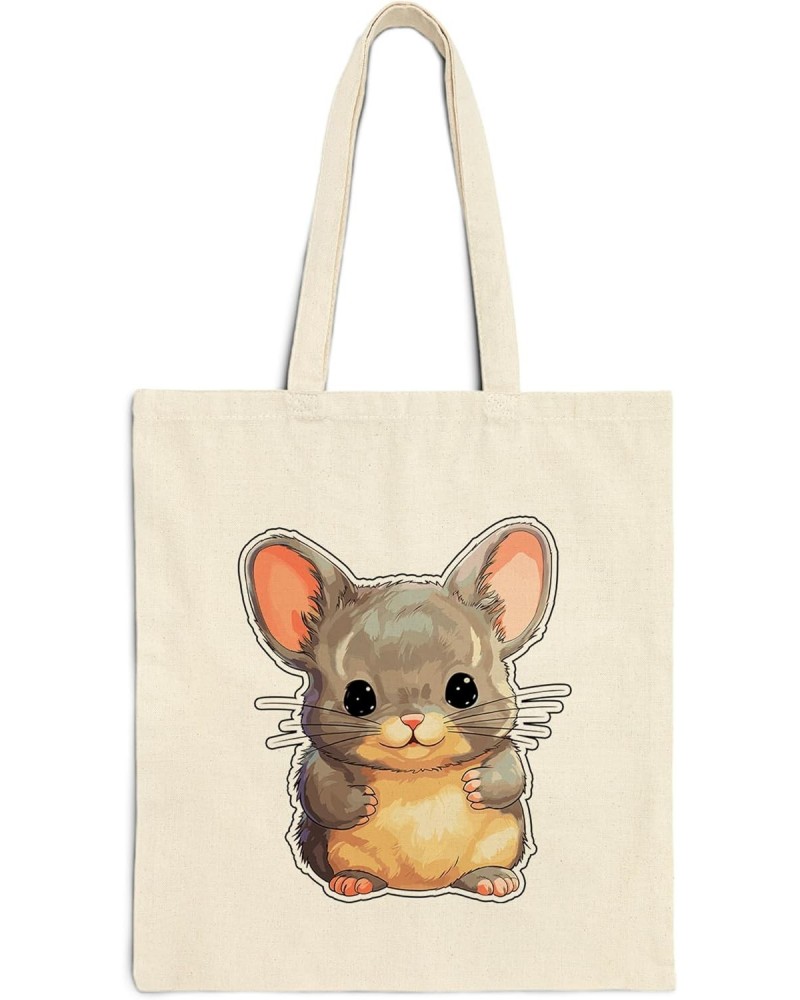 Chinchilla Cotton Tote Bag for Women Men Casual Tote Bag Cloth Canvas Shopping Bags with Handles Cute Bags Everyday Use 15" x...