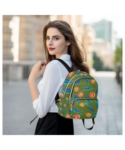 Women Backpack Tulip Art Blue Anti-Theft Travel Backpack with Luggage Belt Lightweight Handbag Lady Purse Roomy Double Zipper...