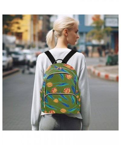 Women Backpack Tulip Art Blue Anti-Theft Travel Backpack with Luggage Belt Lightweight Handbag Lady Purse Roomy Double Zipper...