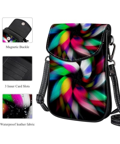 Stylish Leather Phone Bag - Crossbody Purse for Women - Classic & Functional Shoulder Bag Skull with Flowers Multicoloured5 $...