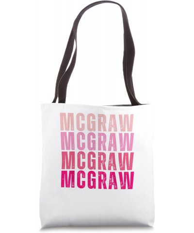 Personalized Name Mcgraw I Love Mcgraw Vintage Tote Bag $10.34 Totes