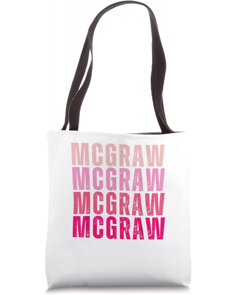 Personalized Name Mcgraw I Love Mcgraw Vintage Tote Bag $10.34 Totes