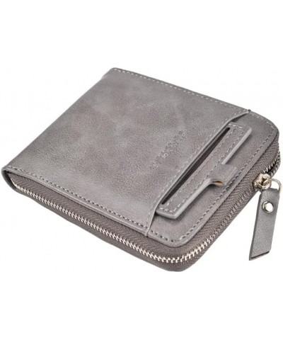 Wallet Coin Purses Player Cards Man Masculine Wallet Purse Pure Wallets (Color : Brown) Gray $30.84 Wallets