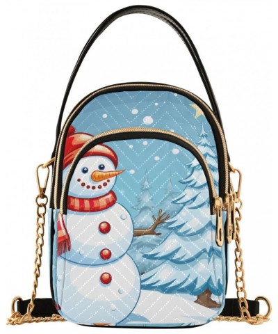 Christmas Snowman Winter Tree Crossbody Bags for Women Crossbody Bag Shoulder Purse with Chain Strap for Women Travel $14.29 ...