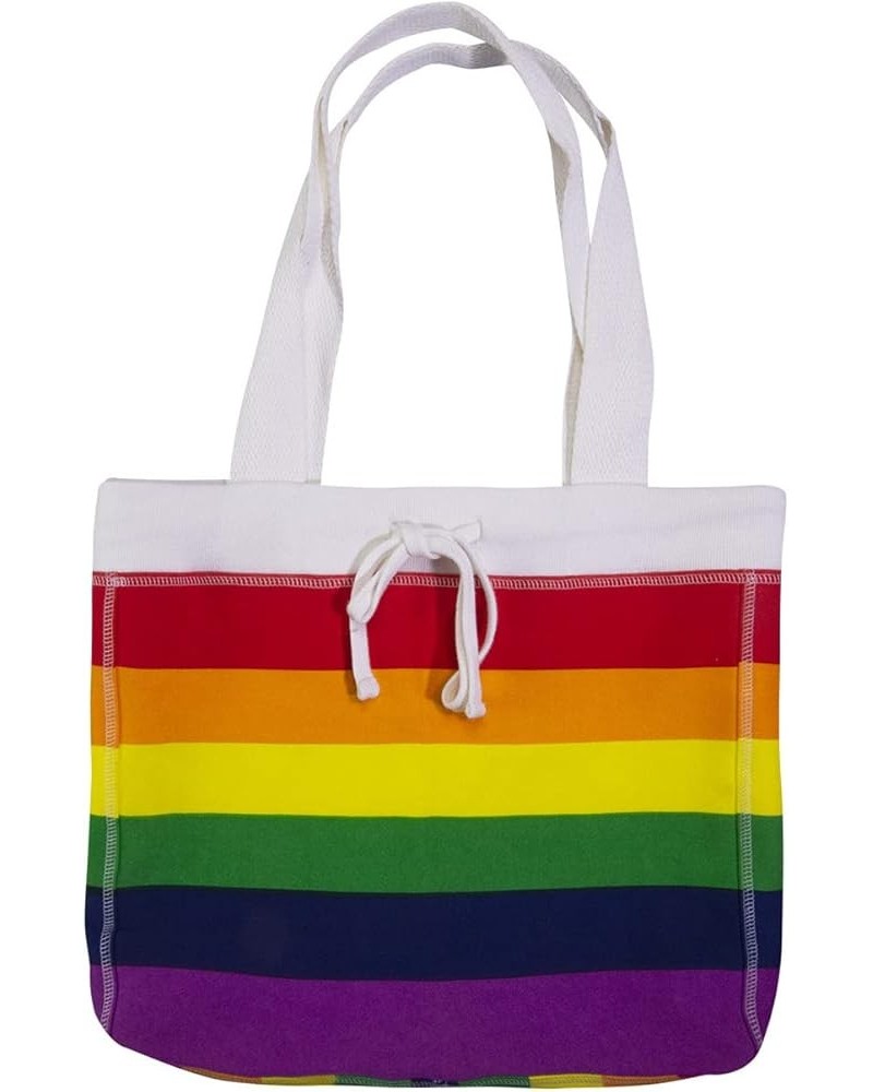 Pro-Weave Large Everyday Fleece Travel Tote Bag with draw cords - One Size Rainbow Pride $14.00 Totes