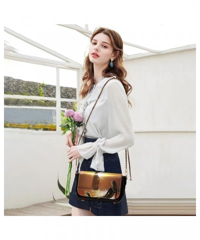 Crossbody Bags for Women Trendy Women's Black Shoulder Bag Small PU Leather Flap Cross Body Bag Handbags Pattern5 $17.21 Cros...