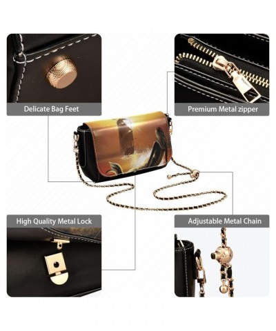 Crossbody Bags for Women Trendy Women's Black Shoulder Bag Small PU Leather Flap Cross Body Bag Handbags Pattern5 $17.21 Cros...