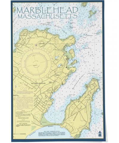 24x36 Inch Giclee Print, Marblehead, Massachusetts, Nautical Chart $25.99 Totes