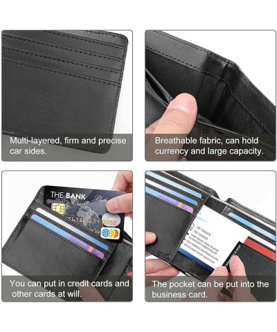 PU Leather Bifold Wallet Coin Purse Soft Stylish Credit Pass Case Card-Holder for Boy Girl Men Woman Money Storage Multi 3 $1...